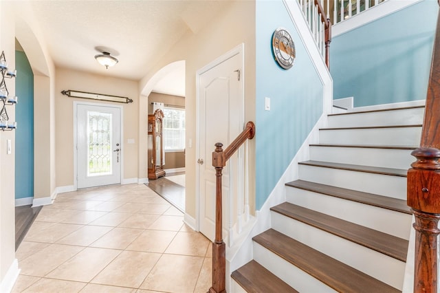 view of tiled foyer