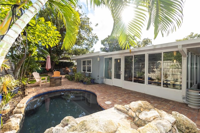 view of pool featuring a patio area