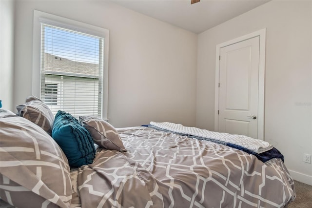 view of carpeted bedroom