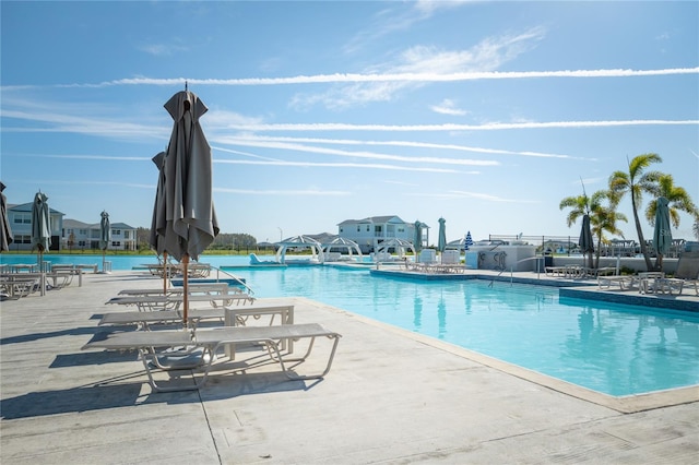 view of pool with a patio area