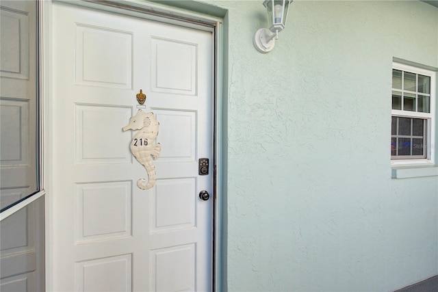 view of doorway to property