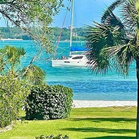 property view of water with a beach view