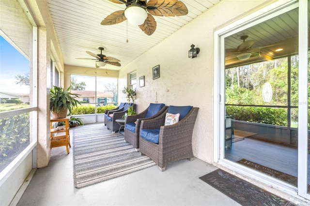 view of sunroom / solarium