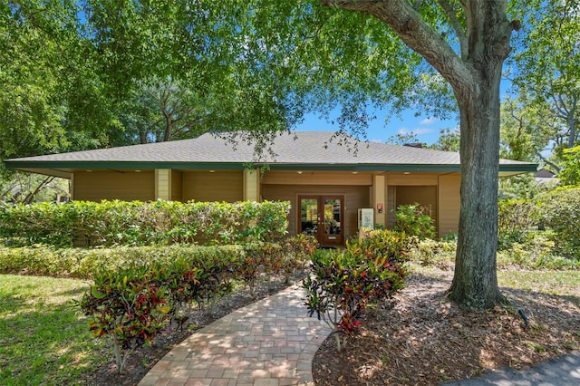 view of front of property with french doors