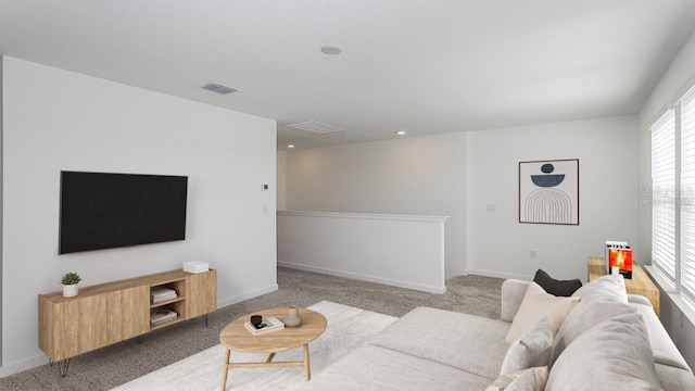 view of carpeted living room