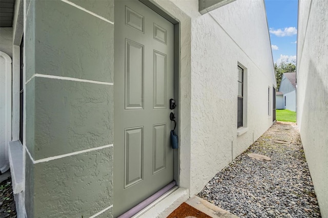 view of doorway to property