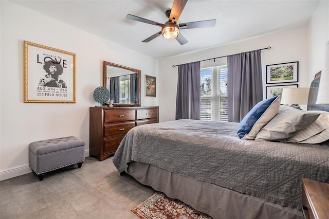 bedroom with ceiling fan