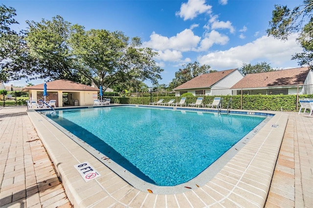 view of pool with a patio