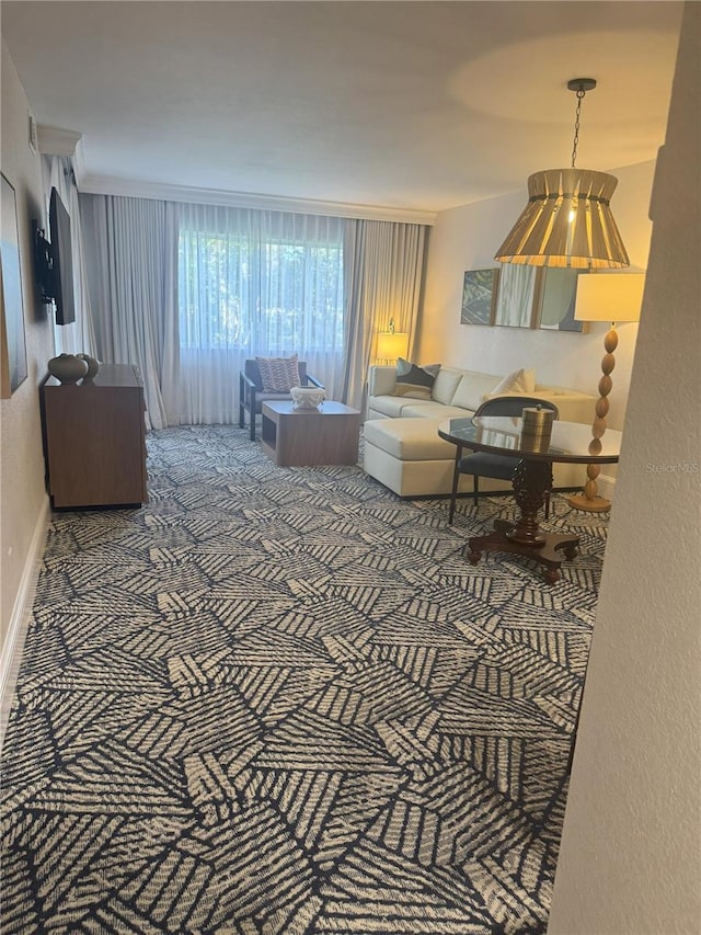 view of carpeted living room