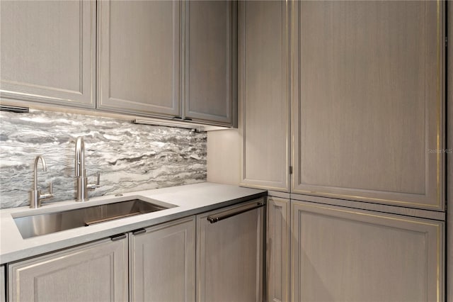 kitchen with sink and backsplash