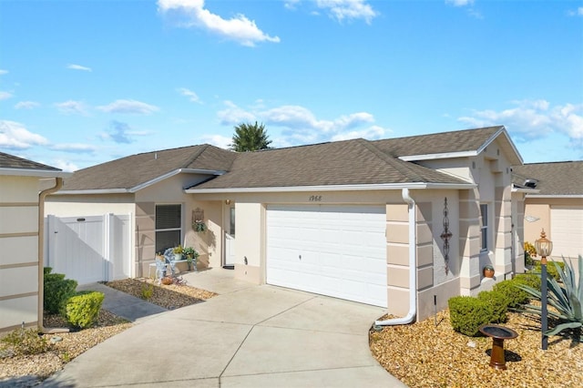 ranch-style house with a garage