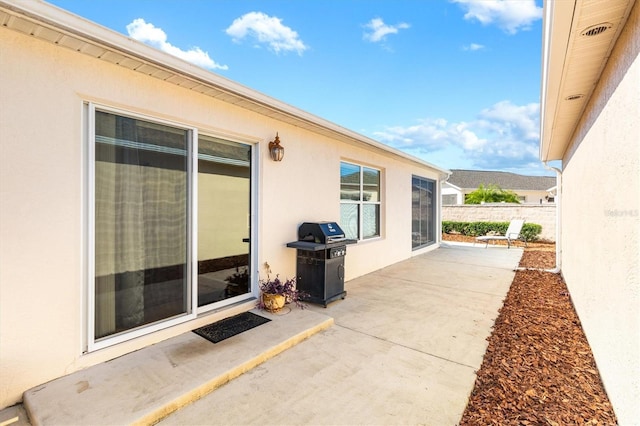 view of patio / terrace with area for grilling