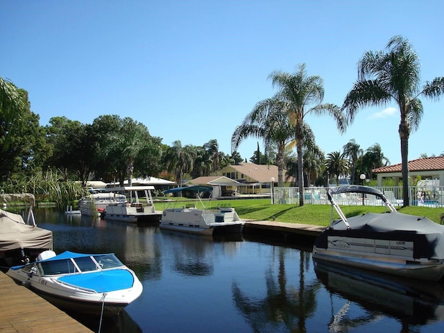 2571 Cyprus Dr Unit 1-202, Palm Harbor, FL 34684 - dock area featuring a water view