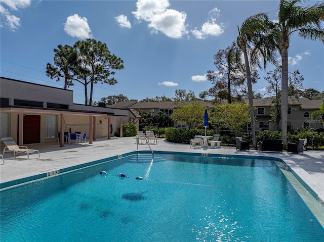 view of pool with a patio area