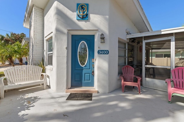 view of doorway to property