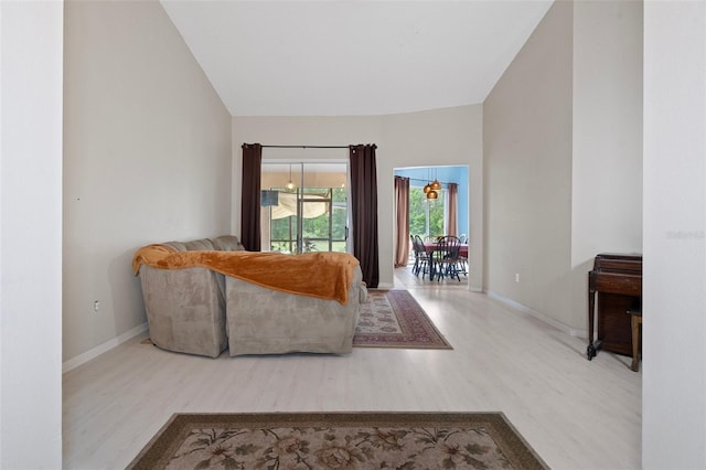 living room with hardwood / wood-style floors