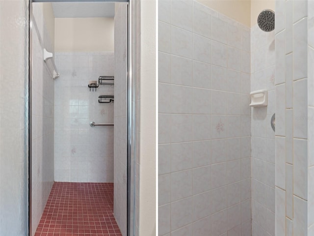 full bathroom with a shower stall