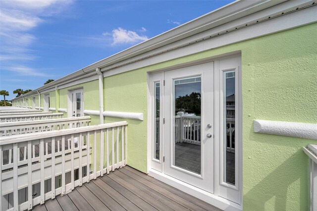 deck with french doors