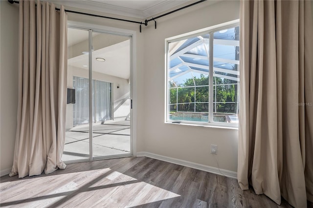 empty room featuring light hardwood / wood-style flooring