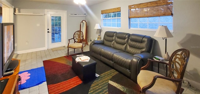 living room featuring wood-type flooring