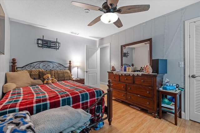 1467 Monte St, Port Charlotte, FL 33952 - bedroom with light wood-type flooring and a ceiling fan