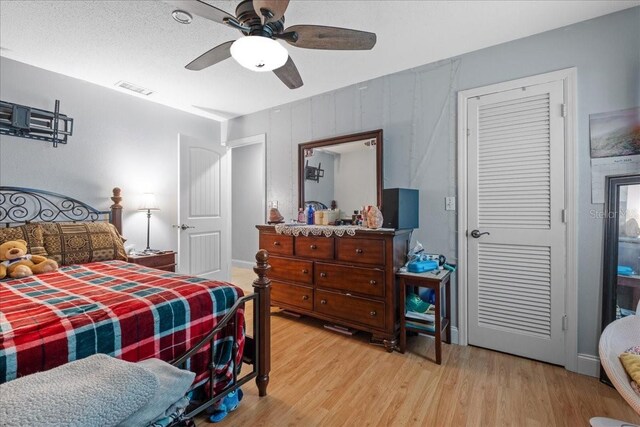 1467 Monte St, Port Charlotte, FL 33952 - bedroom featuring light wood-style floors and a ceiling fan