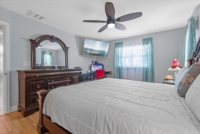 1467 Monte St, Port Charlotte, FL 33952 - bedroom featuring light wood-style flooring and ceiling fan