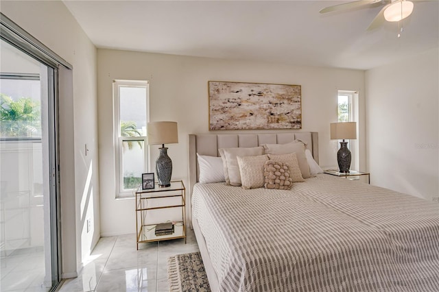 bedroom with ceiling fan