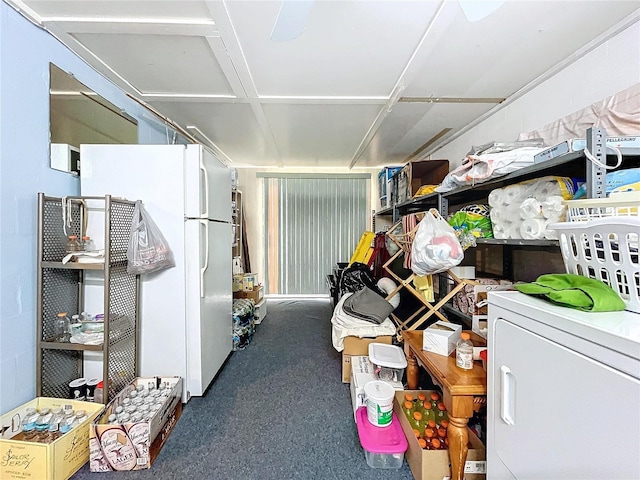 interior space featuring washer / dryer