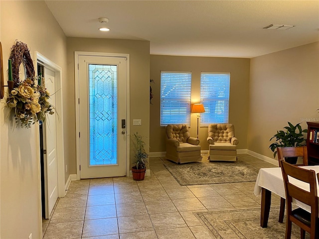 view of tiled entryway