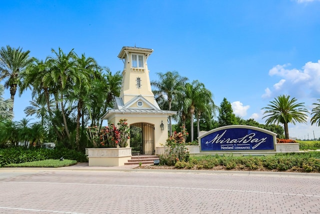 view of community sign