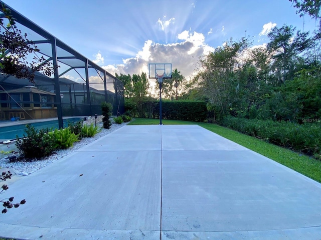 view of basketball court