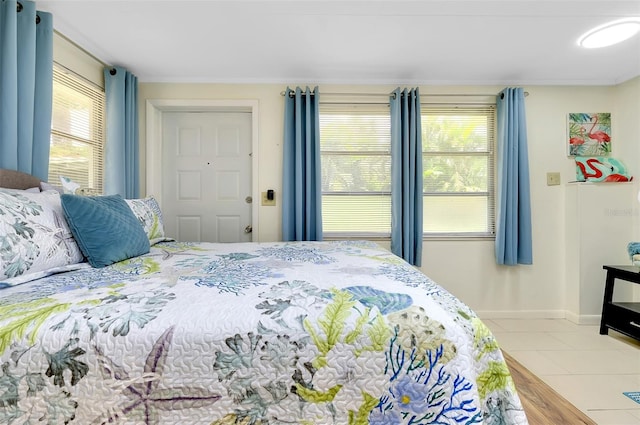 view of tiled bedroom