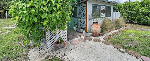 view of home's exterior with a patio area