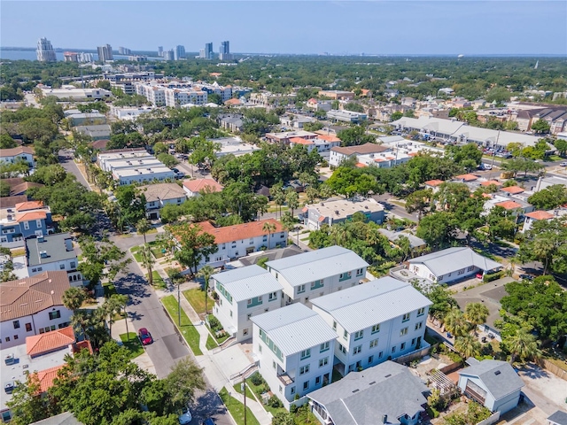 drone / aerial view featuring a view of city