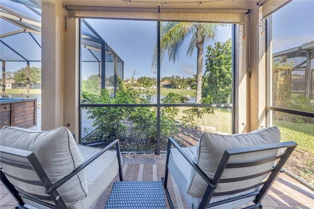 view of sunroom