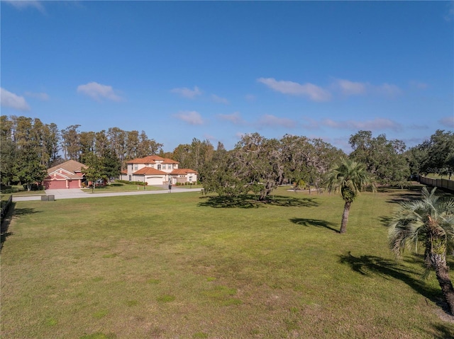view of yard featuring driveway