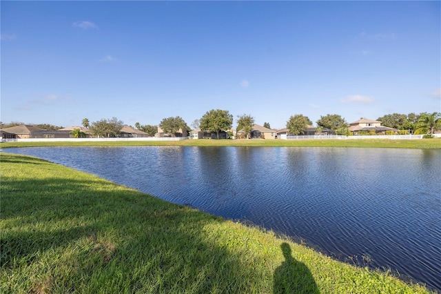 property view of water featuring a residential view