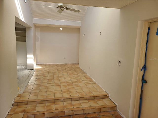 unfurnished room with ceiling fan