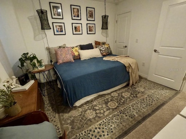 view of carpeted bedroom