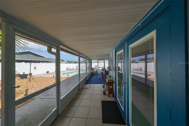 sunroom with plenty of natural light