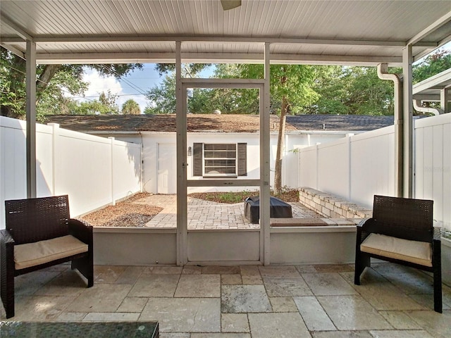 view of sunroom