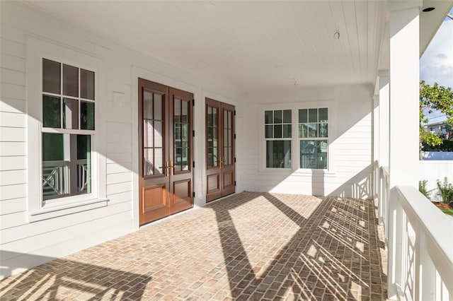 view of patio with french doors