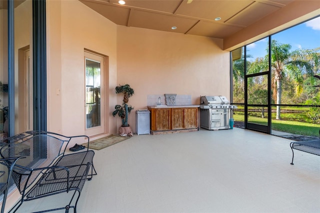 view of sunroom