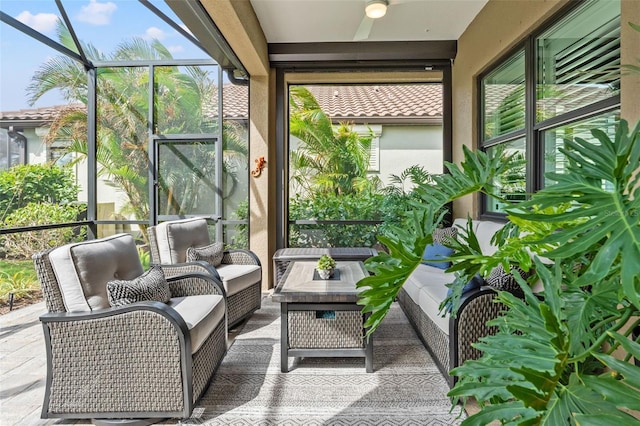 view of sunroom / solarium