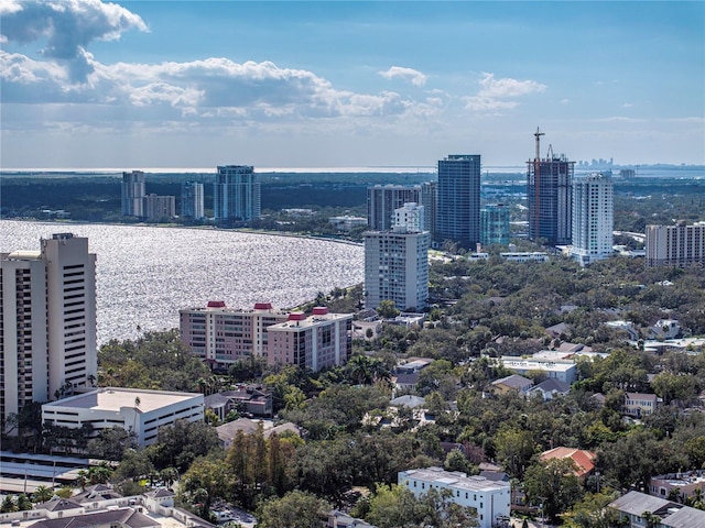 view of city featuring a water view