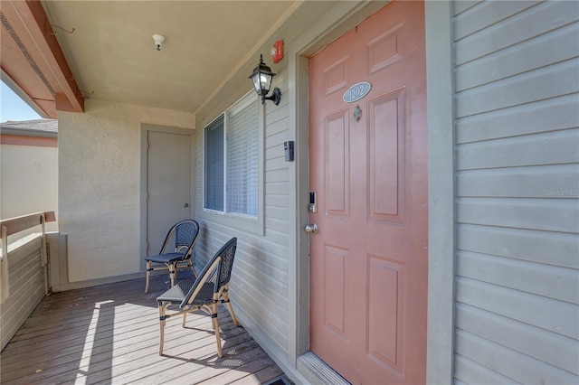 property entrance with a porch