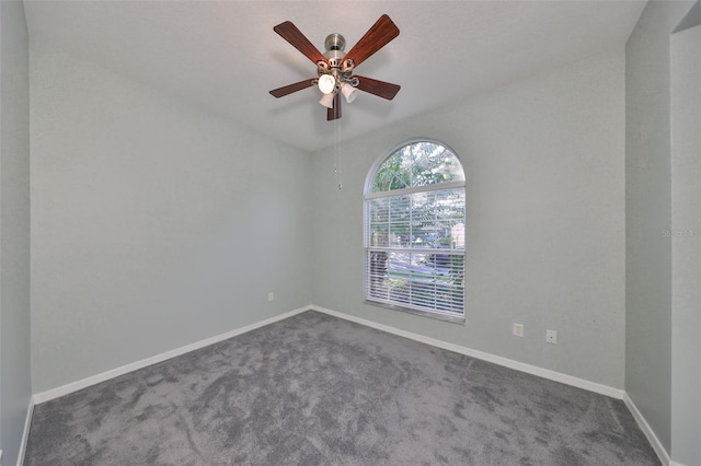 1148 Emerald Hill Way, Valrico, FL 33594 - spare room with dark carpet, baseboards, and a ceiling fan
