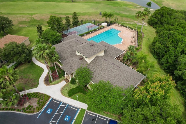 1148 Emerald Hill Way, Valrico, FL 33594 - aerial view of a golf club and a pool