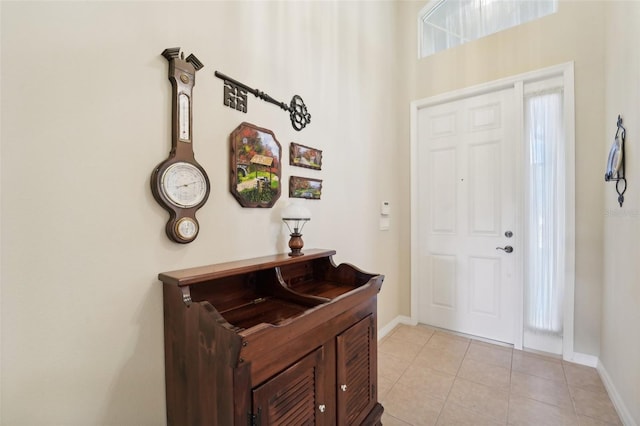 view of tiled foyer